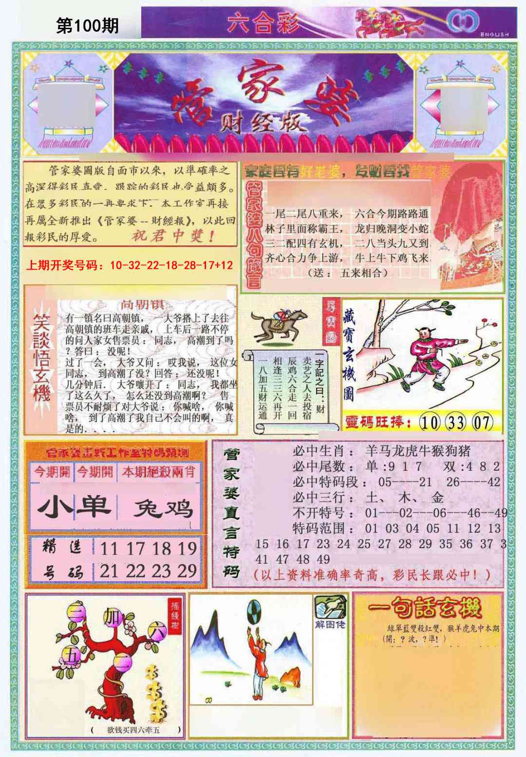 100期管家婆财经版[图]